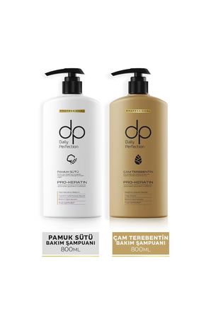 Daily Perfection Şampuan Pamuk Sütü 800 ml & Çam Terebentin 800 ml