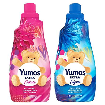 Yumoş Extra Lilyum - Orkide Konsantre 42 Yıkama Yumuşatıcı 1 lt 2'li