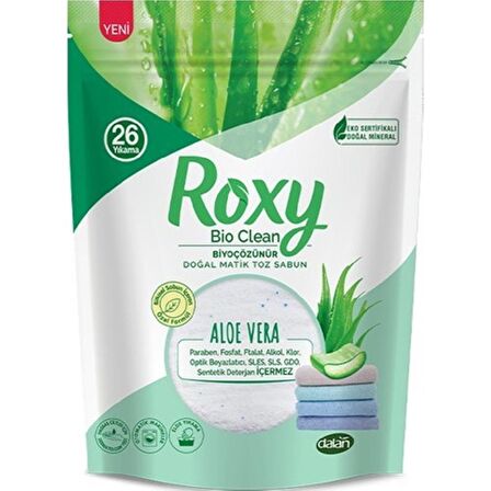 Dalan Roxy Bio Clean Sabun Tozu Aloe Vera 1,6 Kg x 3 Adet