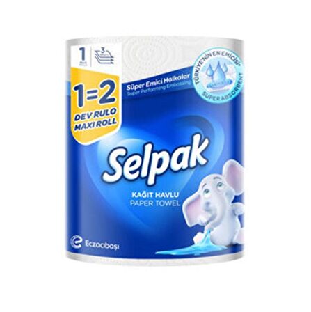 Selpak Dev Havlu 3 Katlı 1=2 x 4 Adet