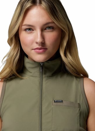 Columbia AK5542 LESLIE FALLS DRESS II Haki Polo Yaka Normal Düz Kadın Elbise