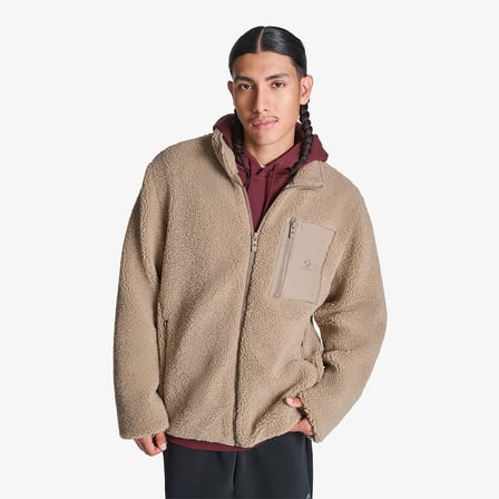 Converse Contrast Sherpa Erkek Bej Dik Yaka Ceket
