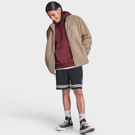 Converse Contrast Sherpa Erkek Bej Dik Yaka Ceket
