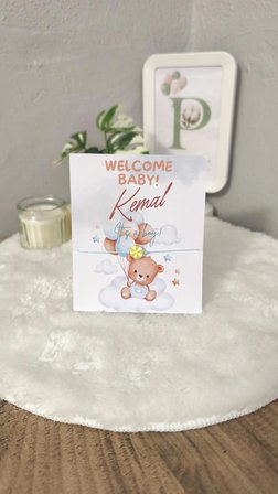 Pamuğum Atelier Kişiye Özel Sevimli Ayıcık Tasarım Kartlı Şans Bilekliği Doğum Günü Hediyeliği (15 Adet)