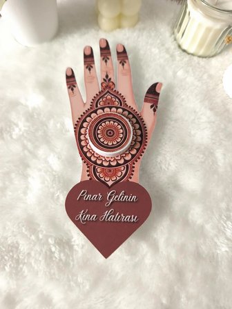 Pamuğum Atelier Mandala Tasarım Kartlı 5 ml Krem Dolgulu Kına Hediyelik  (15 Adet)