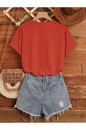 Unisex Pusula Baskılı Tasarım Tshirt
