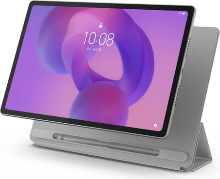 Lenovo Idea Tab Plus + Tab K12 (Zag7, Zagf, Zagg, Zagj - TB361FU, TB361ZU) Uyumlu Folio Case Tablet Kılıfı Bulut Gri ZG38C07413