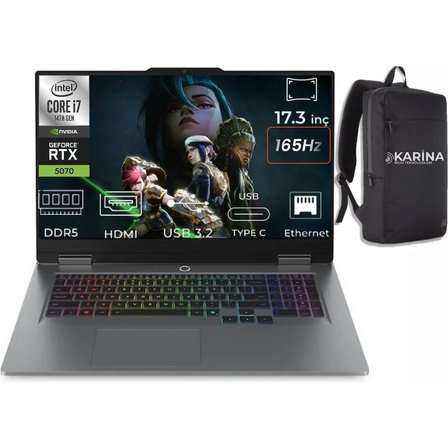 Lenovo Loq 17IRX10 I7-14700HX 83JH006HTR-05 32GB 2tb RTX5070 8gb Freedos 17.3" 165Hz Full Hd Gaming Laptop