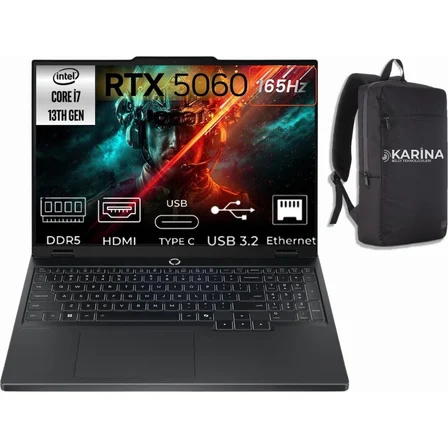 Lenovo Legion 5 15IRX10 I7-13650HX 83LY00AXTR-36 32GB 1tb RTX5060 8gb W11PRO 15.3" Wuxga Gaming Laptop