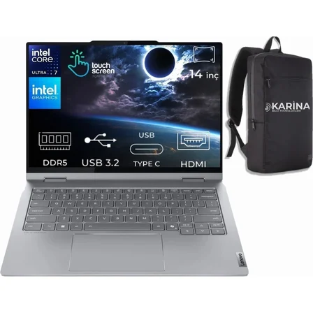 Lenovo Thinkbook 14 G5 Iau Ultra 7 255U 21SQ003BTX-K36 64GB 2tb Intel Graphics W11PRO 14" Wuxga Ikisi Bir Arada Notebook