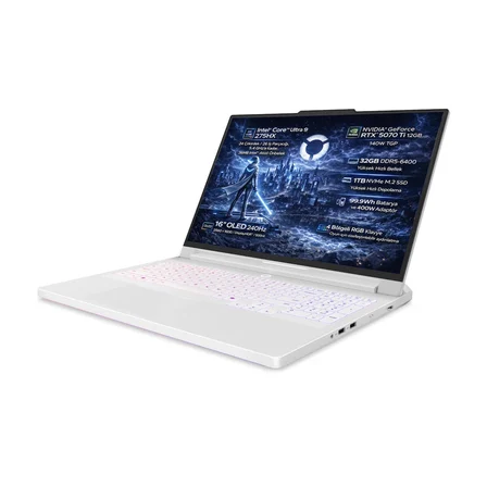 Lenovo Legion Pro 7 16IAX10H Intel Core Ultra 9 275HX 32GB 1TB SSD RTX 5070 Ti 12GB 16" WQXGA (2560X1600) OLED 240Hz 140W Freedos Taşınabilir Bilgisayar 83F500KFTR