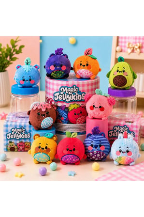Magic Jellykins Sihirli Dönüşüm Kavanozu Peluş Oyuncak Sürpriz Seti