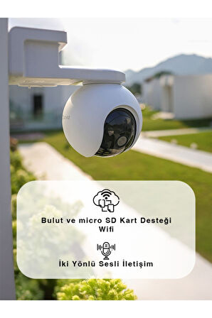 Hb8 2k⁺ Akıllı Pille Çalışan Yatay Ve Dikey Hareketli Wi-fi Kamera | Fynix Teknoloji