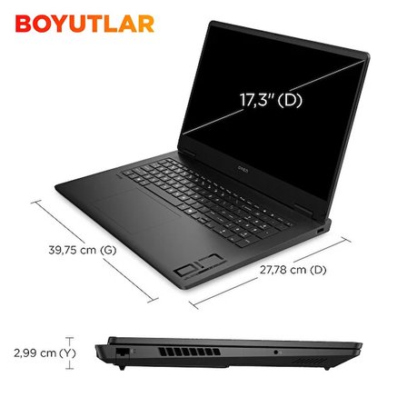 HP Ryzen AI 7 350 (8c) 16gb Ddr5 2DM 5600 1TB PCIe Gen4 Value Nvıdıa GeForce RTX 5060 8GB Vram