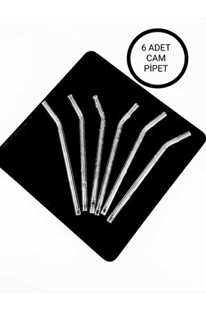 Rossel Premium 6'lı Pipetli Tombul Cam Meşrubat Bardağı 450ml
