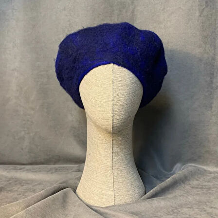 Uretti - Tülin 3528 El Yapımı Lacivert Keçe Bere