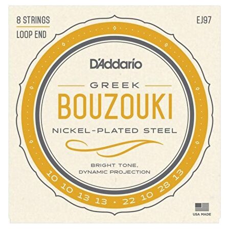 DAddario EJ97 Bouzouki Greek Nickel Takım Tel Buzuki Teli