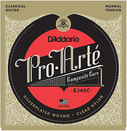 D'Addario EJ45C Pro-Arté Composite, Normal Tension Takım Tel Klasik gitar teli