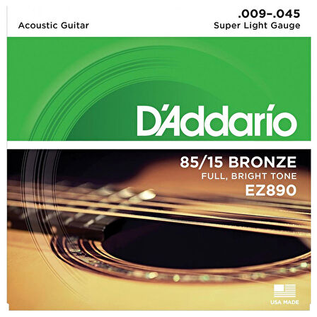 D'Addario EZ890 Takım Tel Akustik Gitar Teli 009-045