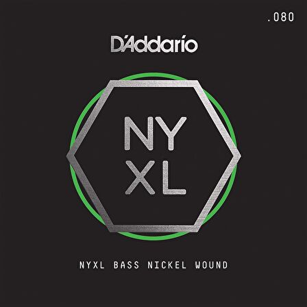 D'Addario NYXL Bass Nickel Wound Singles .080 - NYXLB080 Bas Gitar Tek Tel