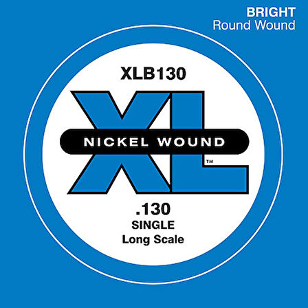 D'Addario Nickel Wound Single Long Scale .130 - XLB130 Bas Gitar Tek Tel
