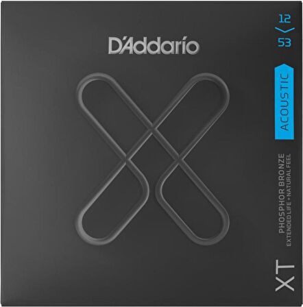 DAddario XTAPB1253 XT Acoustic Phosphor Bronze Strings, Light Takım Tel Akustik Gitar Teli 012-053