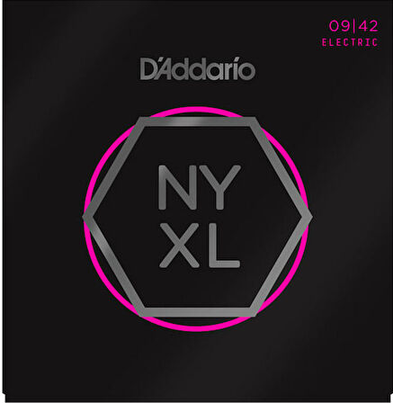 D'Addario NYXL0942 Nickel Wound, Super Light, 09-42 Takım Tel Elektro Gitar Teli 009-42