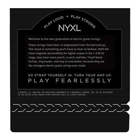 D'Addario NYXL1149 Nickel Wound Electric Guitar Strings, Medium, 11-49 Takım Tel Elektro Gitar Teli 011-49