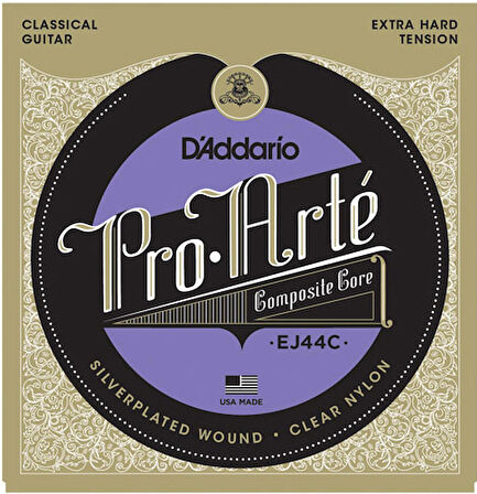 D'Addario EJ44C Pro-Arté Composite, Extra-Hard Tension Takım Tel Klasik Gitar Teli