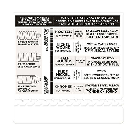 D'Addario EHR370 Half Rounds, Medium Takım Tel Elektro Gitar Teli 011-049