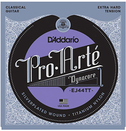 D'Addario EJ44TT Pro-Arté Dynacore, Titanium Trebles, Extra-Hard Tension Takım Tel Klasik Gitar Teli