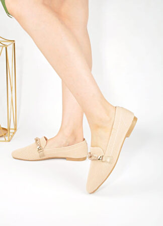 Günlük Kadın Triko Babet Taş Tokalı Alçak Topuklu Nefes Alan Rahat Hafif  Ayakkabı 1997-1