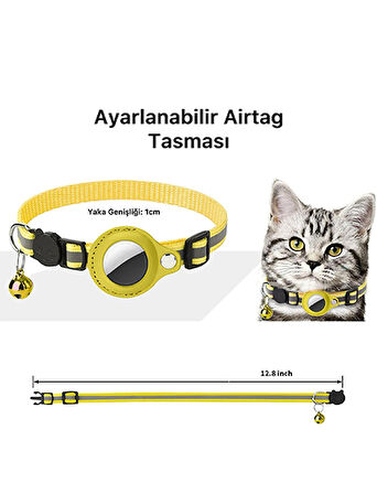 Airtag Uyumlu  Tutucu Özellikli Kedi Tasması