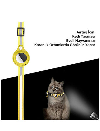 Airtag Uyumlu  Tutucu Özellikli Kedi Tasması