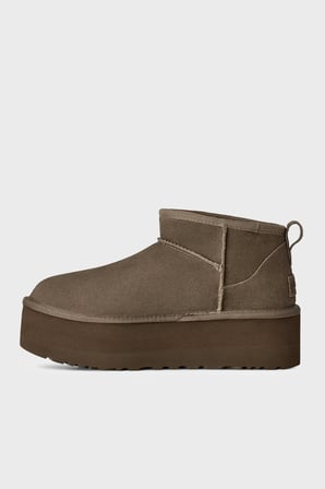 Ugg W Classic Kalın Taban Hakiki Deri Mini Bot Kadın BOT 1135092 TOPRAK