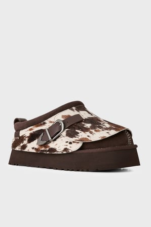 Ugg W Tazz Western Desenli Toka Detaylı Kalın Taban Terlik Kadın TERLİK 1180357 KAHVE