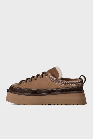 Ugg W Heritage Lace-Up Logolu Süet Bağcıklı Terlik Kadın TERLİK 1180361 TABA