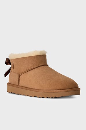 Ugg W Ultra Mini Bailey Bow Fiyonk Detaylı Süet Bot Kadın BOT 1185491 TABA