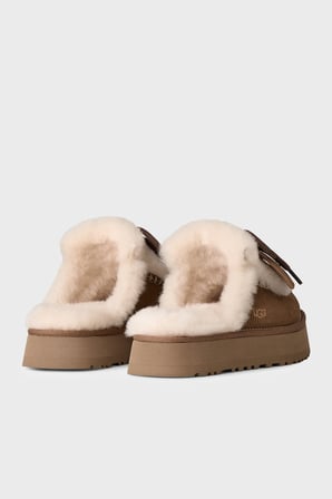 Ugg İçi Kürklü Kalın Tabanlı Süet Terlik Kadın TERLİK 1180360 TABA
