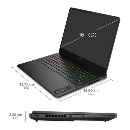 Omen Slim Gaming 16-AN0025NT Ultra 7-255H RTX5070 64GB Ram 4tb SSD 16" IPS Wqxga 240Hz W11 CJ8V8EA Taşınabilir Bilgisayar