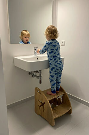 Mdf Basamak Çocuk Bebek Banyo Wc Lavabo Merdiven Yükseltici
