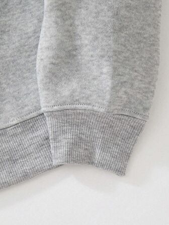Kadın Oversize Bisiklet Yaka Basic Düz Sweatshirt