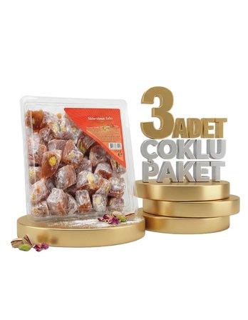 Abdurahman Tatlıcı Antep Fıstıklı Çifte Kavrulmuş Lokum 3x150 Gr