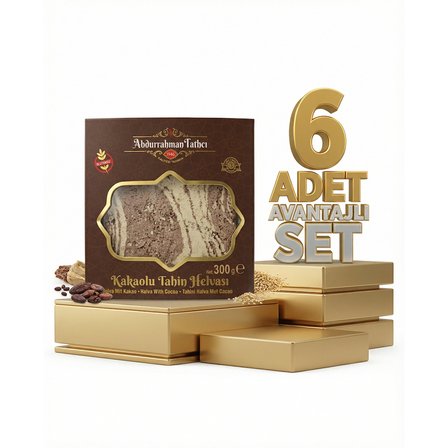 Abdurahman Tatlıcı Kakaolu Tahin Helvası 6x300 Gr