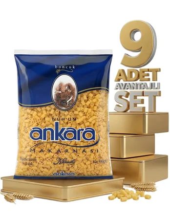 Ankara Boncuk Makarna 9x500 Gr