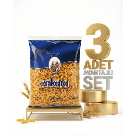 Ankara Burgu Makarna 3x500 Gr