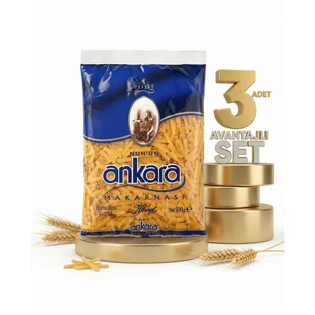 Ankara Erişte Makarna 3x500 Gr