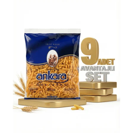 Ankara İnce Uzun Makarna 9x500 Gr