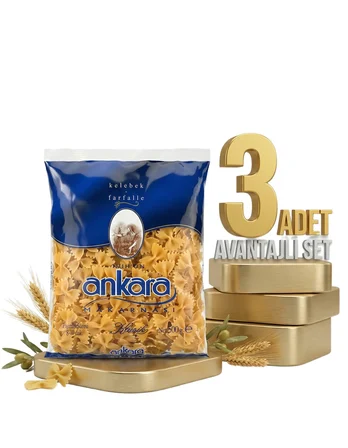 Ankara Kelebek Makarna 3x500 Gr