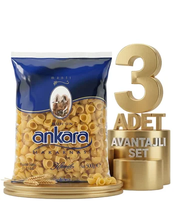 Ankara Mantı Makarna 3x500 Gr